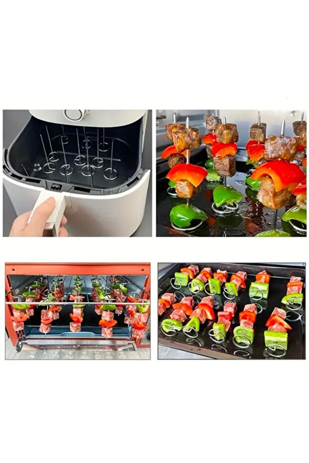 Vertical Skewer Made of Stainless Steel for Airfryer (10 Pcs)