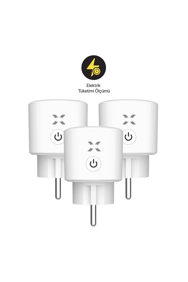 Sockets with Energy Metering 3 Pcs X7010 - Current Protection with Remote Controls and Mobile Applications - 1
