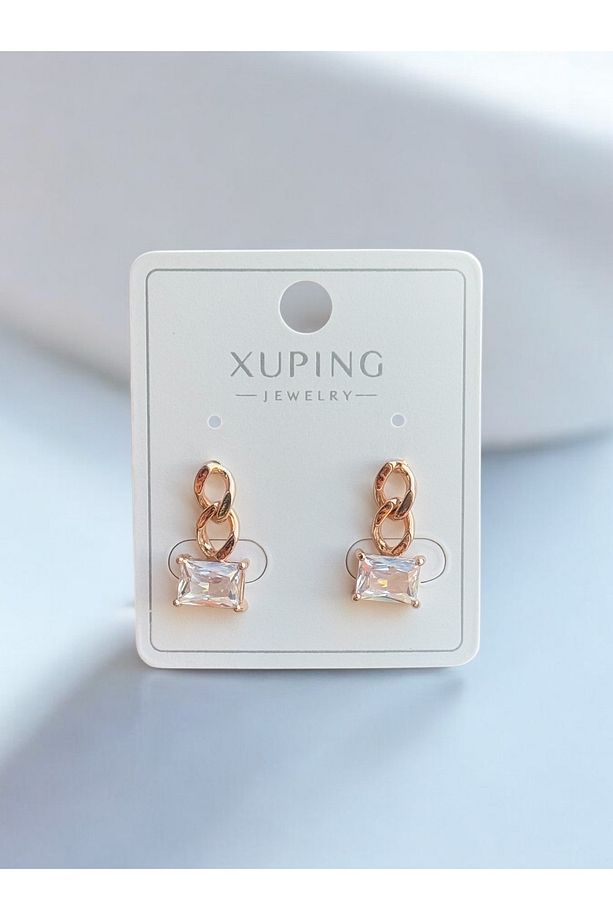 Xuping Baget Taşlı Çelik Küpe - 1