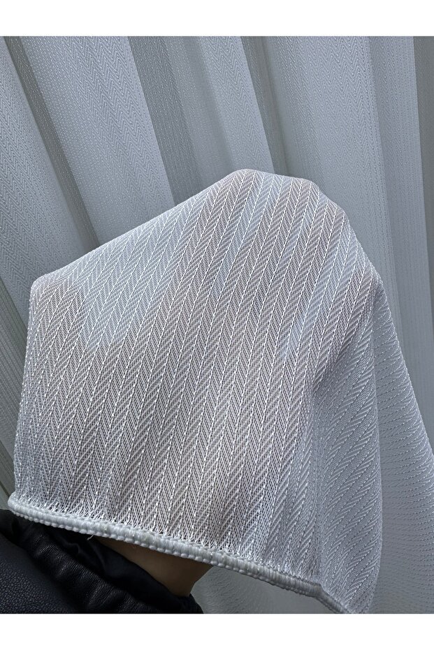 Not Want Ironing Heavy Duty Grammage Non-Crease Fish Back Tulle Curtain (1/3 Close Pleat