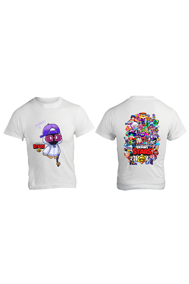 Shade Brawl Stars T-Shirt Front and Back Shade T-Shirt Just Tell Us the Character You Want