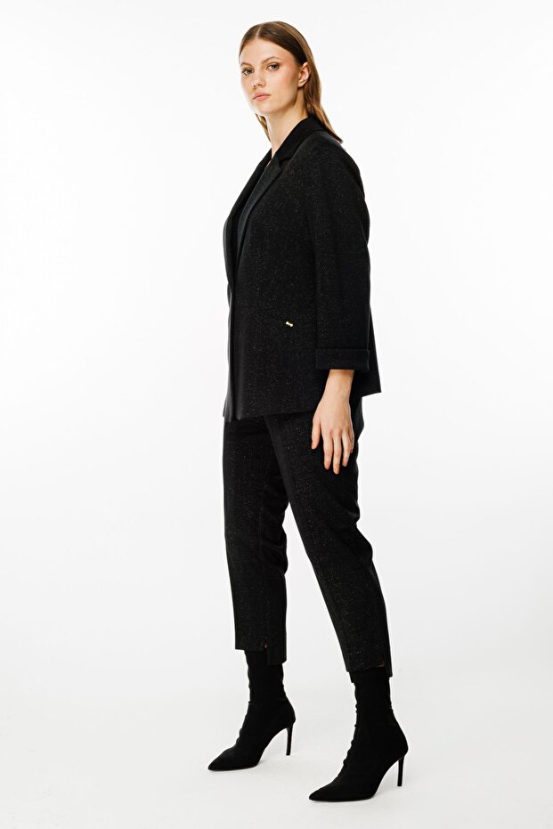 Glitter ελαστικό παντελόνι μέσης - 4