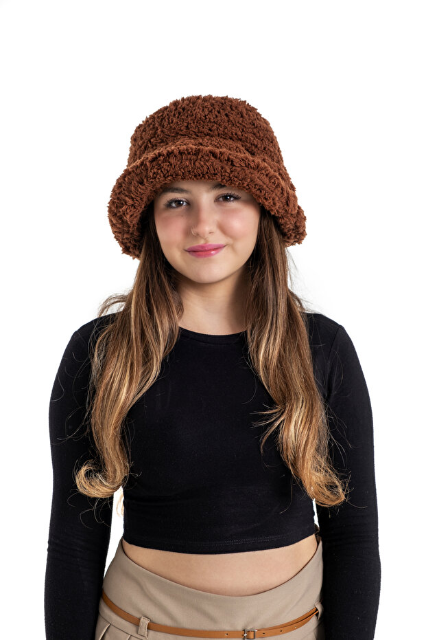 Women's Plush Teddy Winter Bucket Hat - Warm and Stylish