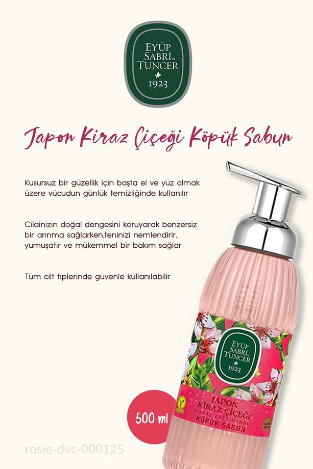 Japon Kiraz Çiçeği Sıvı Sabun 1500ml, Köpük Sabun 500ml, Losyon 280ml ve Rosie Pamuk - 3