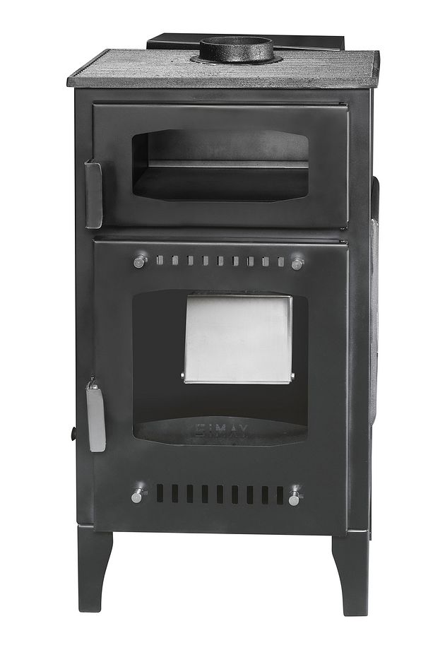 Geniş Camlı Odun Ve Pelet Şömine Sobası - 8 Kw, Fırınlı Odunlu Soba, Pelet Soba - 3