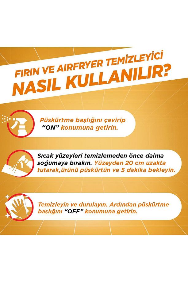 Fırın ve Airfryer Temizleyici Sprey 750ml - 7