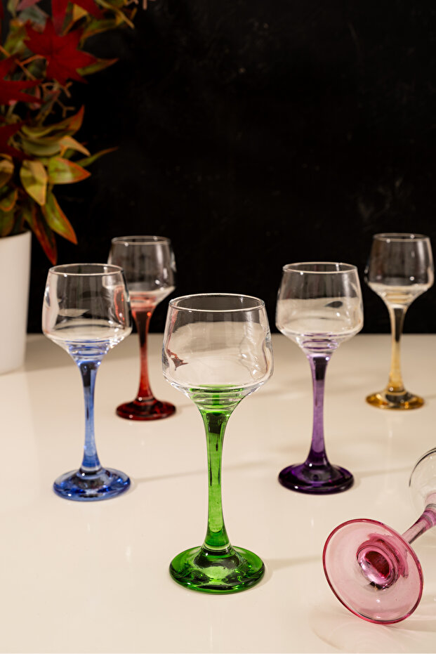 6-Color Coffee Side Water Cup Set for 6 People - 80 ml - Stylish and Practical Design