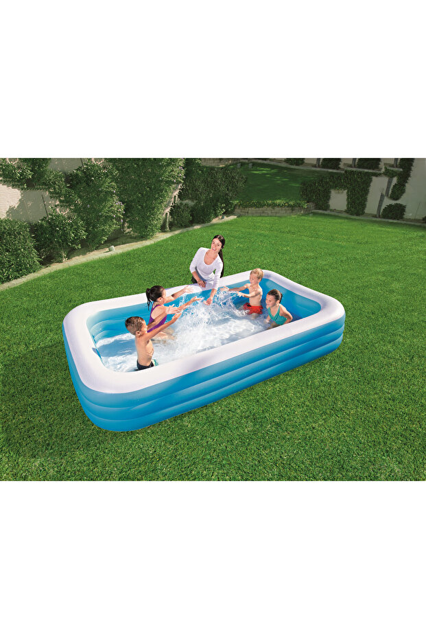 حوض سباحة مستطيل أزرق 305x183x56سنتيمتر - 3