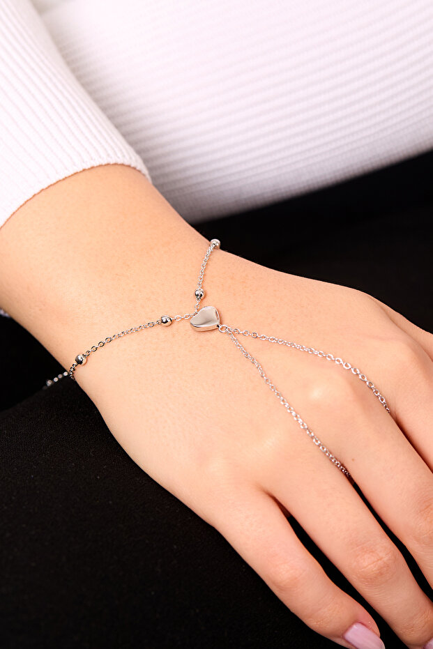 Women's Ball Chain Heart Model Şahmeran