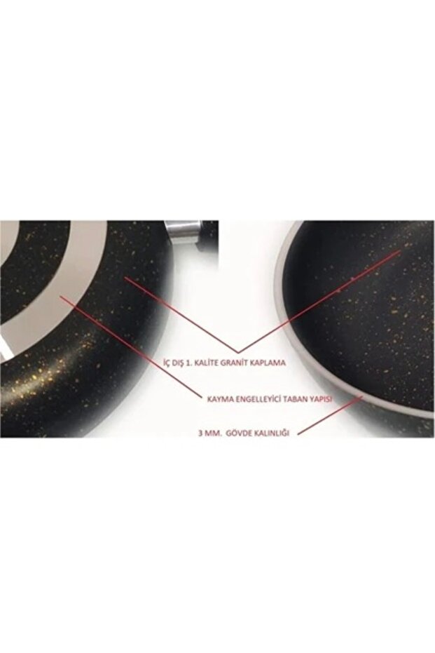 Granit Çift Kulplu Tava 24 Cm - 2