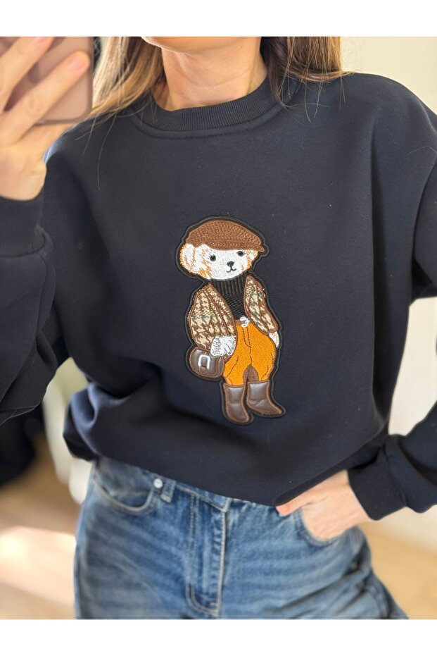 Nakış Detay Swetshirt - 1