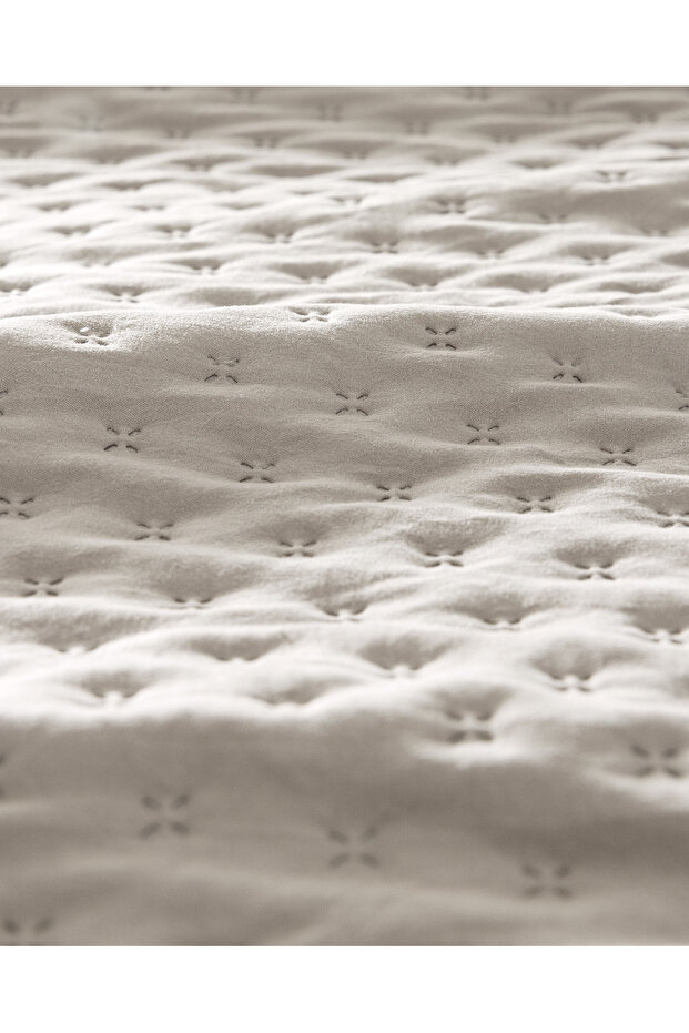 Rennes Tek Kişilik Yatak Örtüsü - Ekru - 4