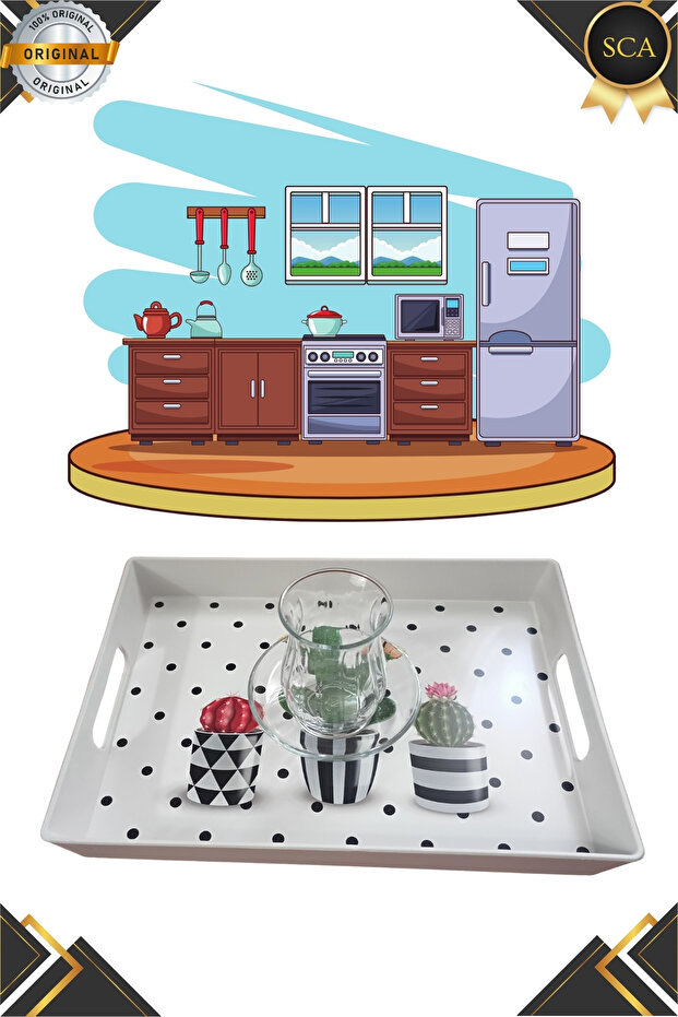 Dikdörtgen Çay Tepsisi - 3