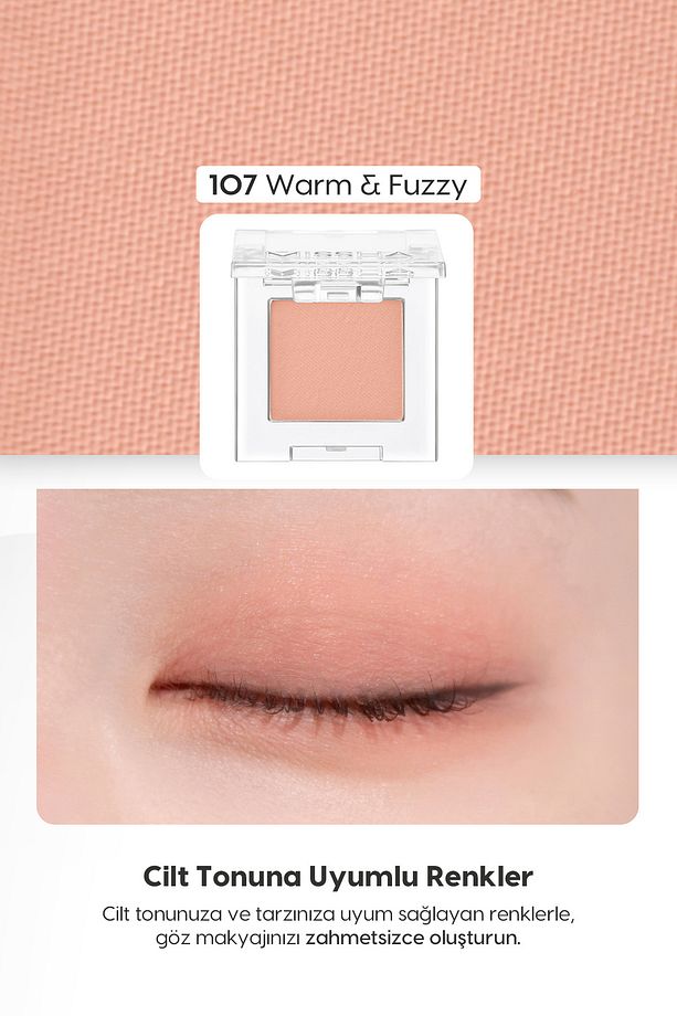 Yumuşak Dokulu, Dökülme Yapmayan Mat Tekli Göz Farı Modern Shadow Matte (107 Warm&Fuzzy) - 2