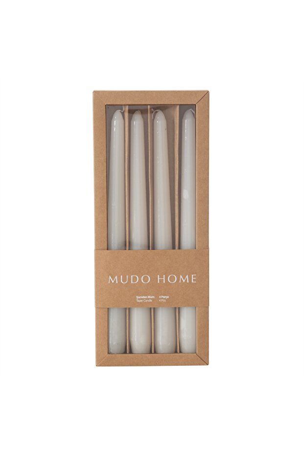 4LÜ ŞAMDAN MUM KREM 25CM - 3