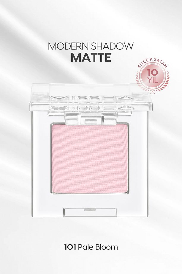 Yumuşak Dokulu, Dökülme Yapmayan Mat Tekli Göz Farı Modern Shadow Matte (101 Pale Bloom) - 1