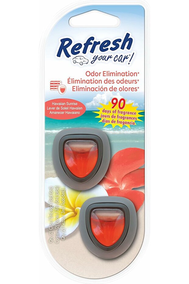 ! Mini Diffuser Vent-Clip Car Air Freshener, 2 Pack, Long-Lasting Fragrance Up to 90 Days, Adjustable Slide Control, Compact Clip-On for Car and Truck Vents, 09136Z