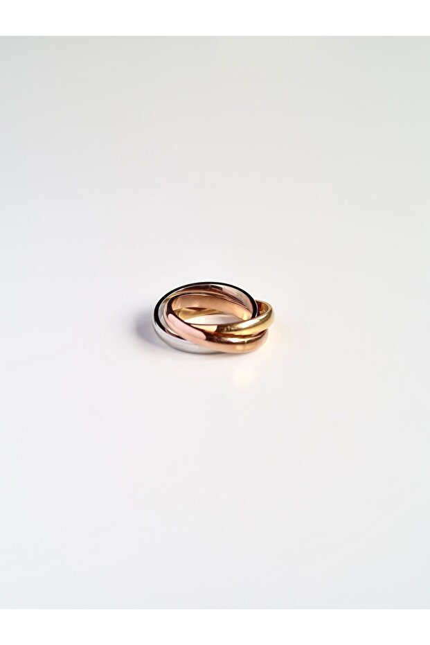 خاتم ترينيتي ستيل / 3 حلقات ستيل - 4