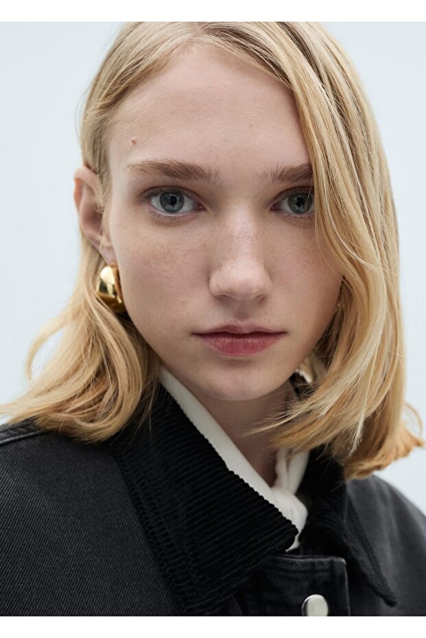 Fitilli kadife yaka cepli mont - 8