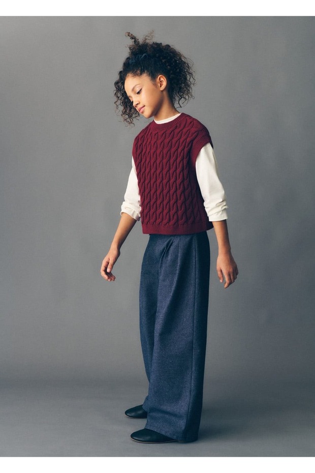 Gestrickte gemusterte Strickweste - 5