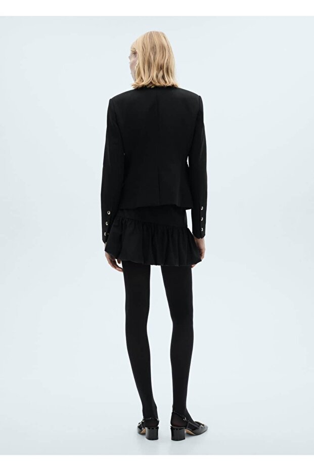 Volanlı balon mini etek - 4