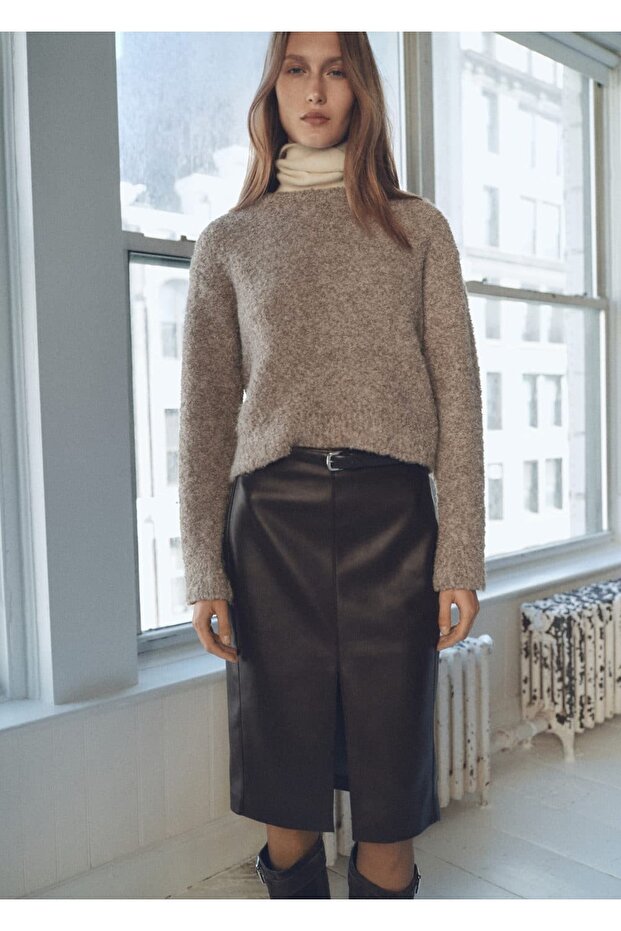 Round Neck Boucle Sweater