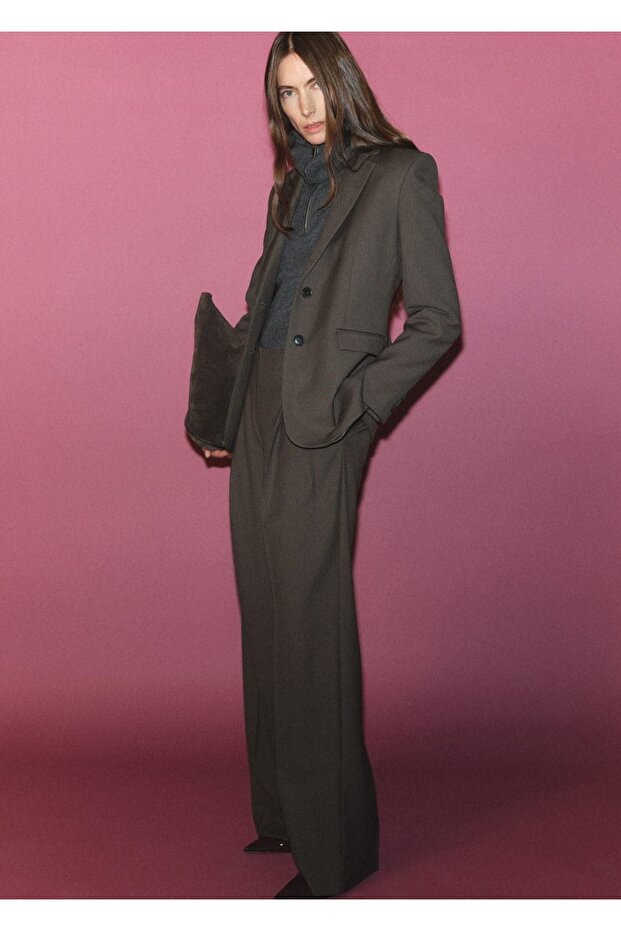 Wideleg kumaş pantolon - 6