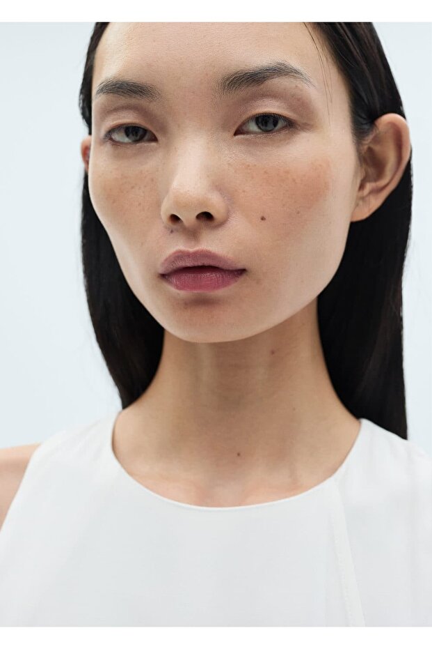 Kontrast kemerli elbise - 6