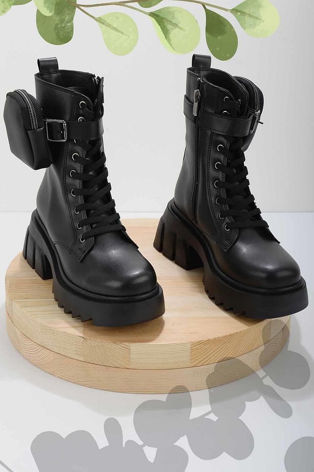 Siyah Kadın Bot & Bootie K02687011009 - 1