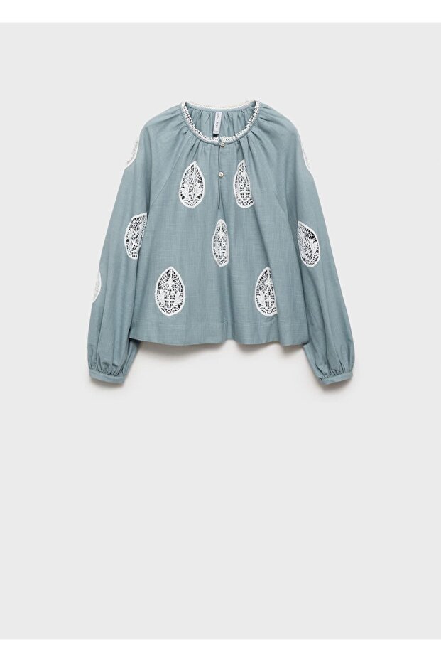 İşleme detaylı bluz - 3