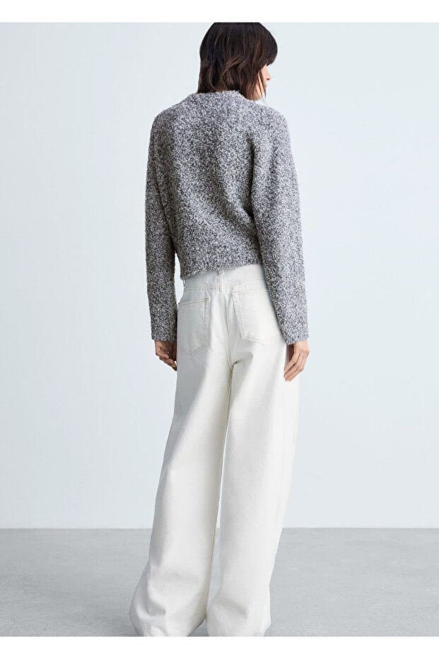 Round Neck Boucle Sweater - 4
