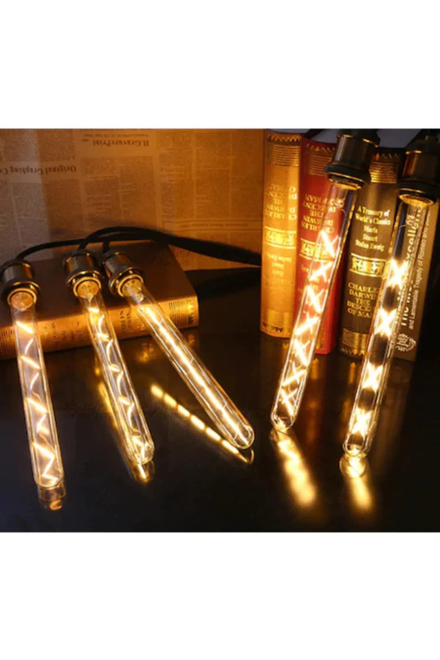 ROBOLOG  LED LAMP  T30 6w Rustik Dekoratif Led Flamentli Ampul E27 (1 ADET - 2