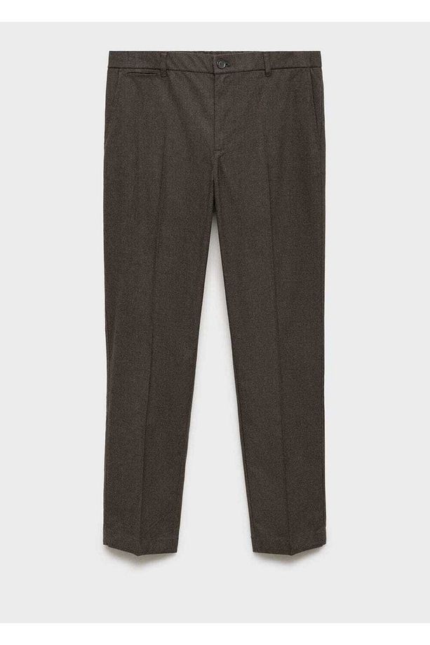 Mikro kazayağı desenli flanel pantolon - 3
