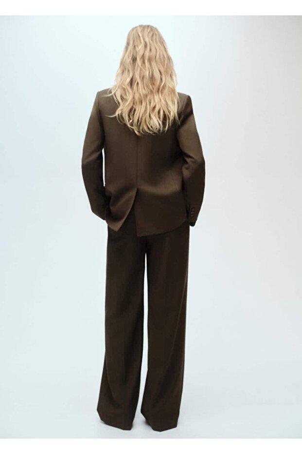 Düz kesim blazer ceket - 4