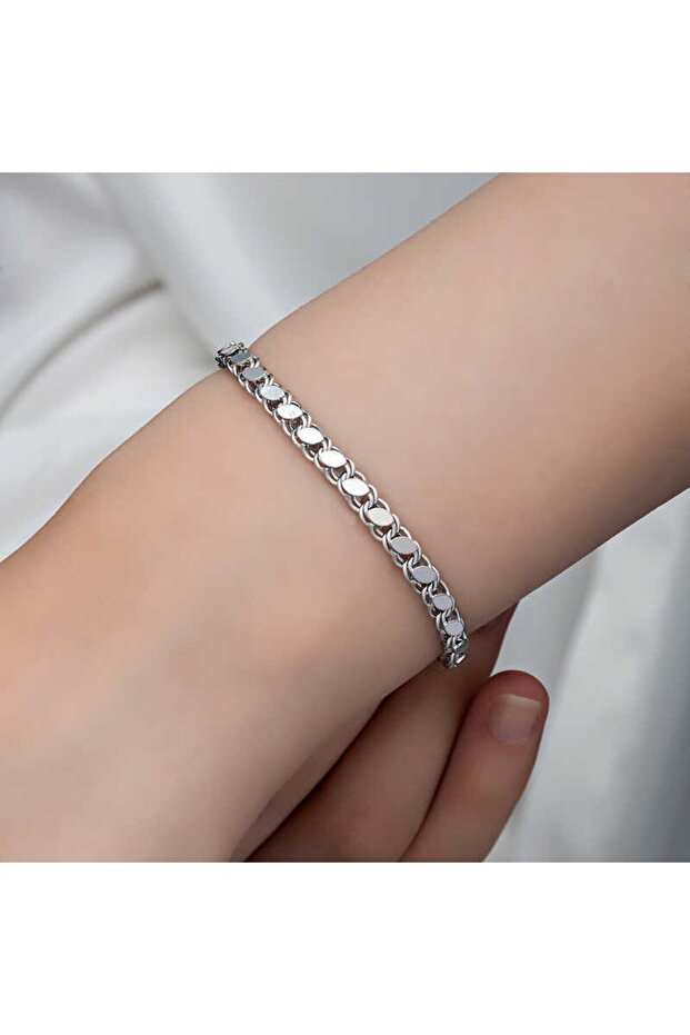 PULLU ZİNCİR GÜMÜŞ BİLEKLİK - 1