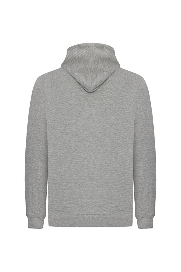 KAPÜŞONLU FERMUARLI SWEATSHIRT - 5