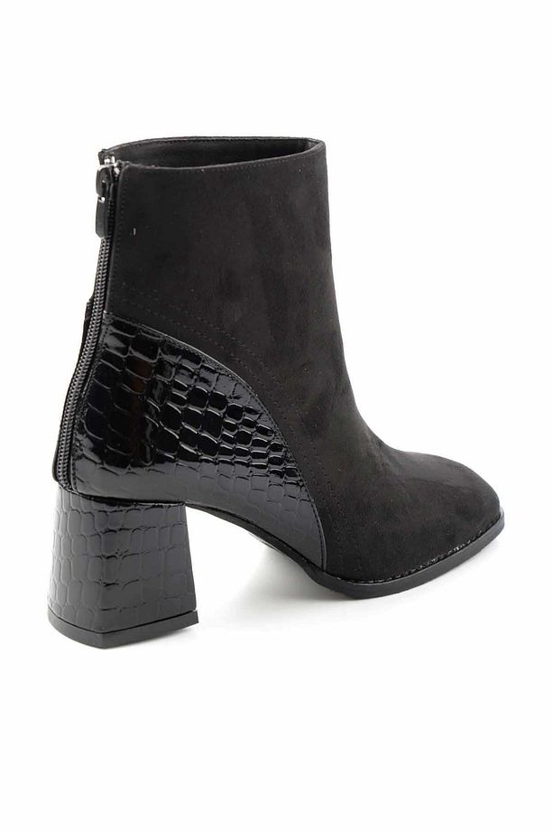 Siyah Siyah Kroko Kadın Bot & Bootie K02233000802 - 4