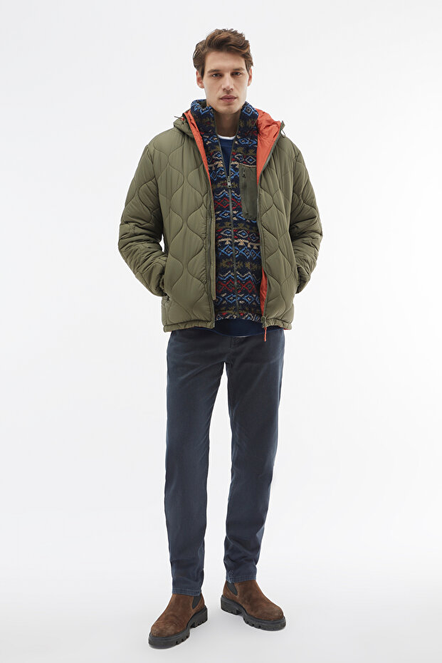 KAPİTONELİ ÇİFT TARAFLI KAPÜŞONLU MONT - 4