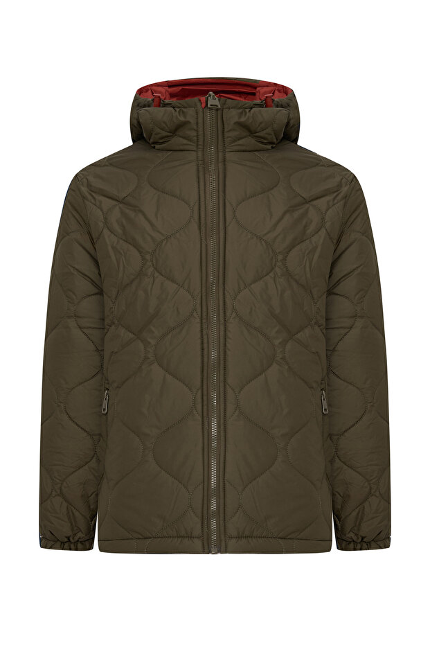 KAPİTONELİ ÇİFT TARAFLI KAPÜŞONLU MONT - 7