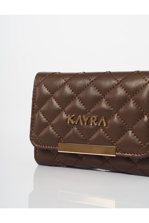 Kapaklı Kapitoneli Cüzdan Acı Kahve - 4