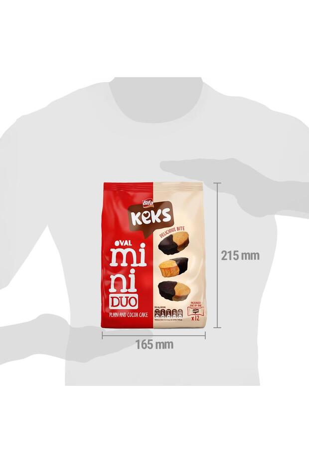 Mini Oval Kek Sade Ve Kakaolu 170 gr X 2 Adet - 5
