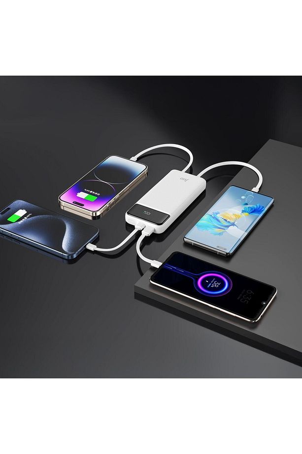 10000 Mah 22.5w Led Ekranlı Lightning Ve Type-c Kablolu Powerbank Taşınabilir Hızlı Şarj Cihazı - 5