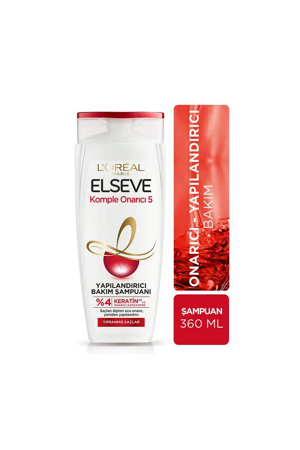 L'Oréal Paris Elseve Komple Onarıcı 5 Yapılandırıcı Bakım Şampuanı 360 Ml - 1