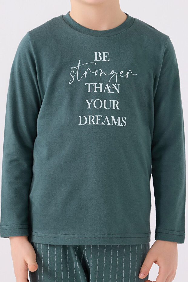 طقم بيجامة للأولاد باللون الأزرق - 4