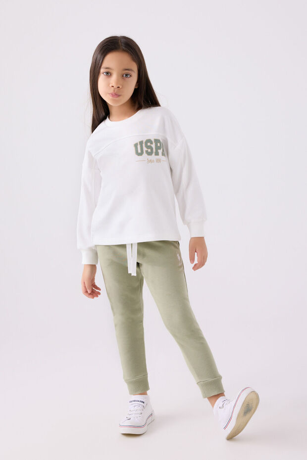 U.S. Polo Assn Girls' White Tracksuit Set