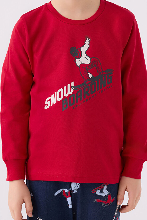 Rolypoly Boy's Red Pajama Set - 4