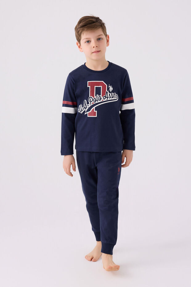 U.S. Polo Assn Boys Navy Blue Pajama Set
