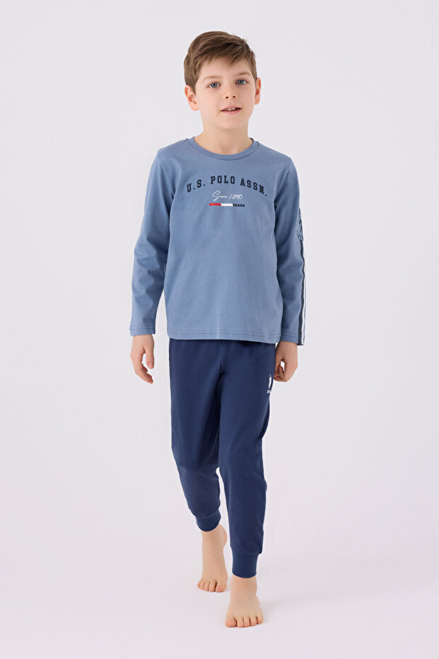 U.S. Polo Assn Boys' Blue Pajama Set