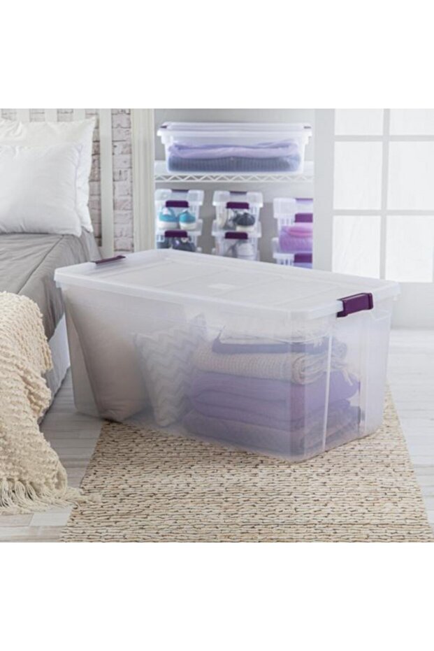 Stackable Rectangular Space Saving Storage Box 189 Liter - 5