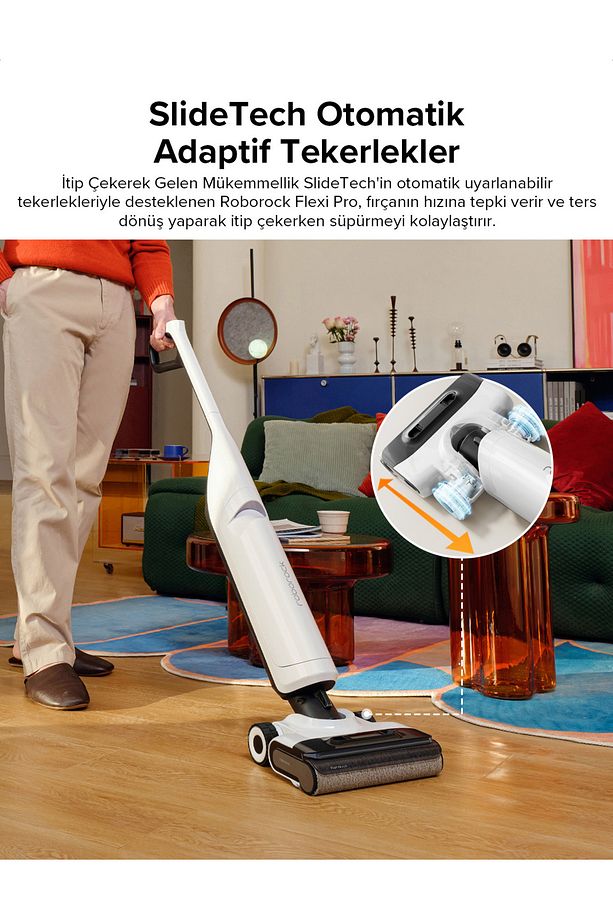 Flexi Pro Dikey Robot Süpürge - Yeni Model I- Beyaz - 7